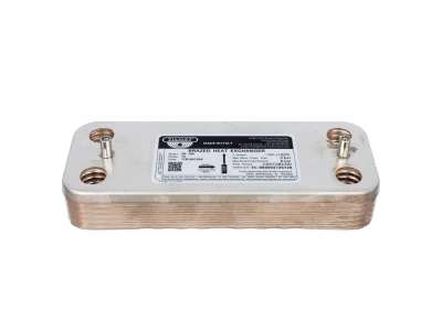 Теплообменник ГВС вторичный пластинчатый 12 пластин для котлов Alphatherm Sigma Eco PTD 14/18/24, артикул EC-044
