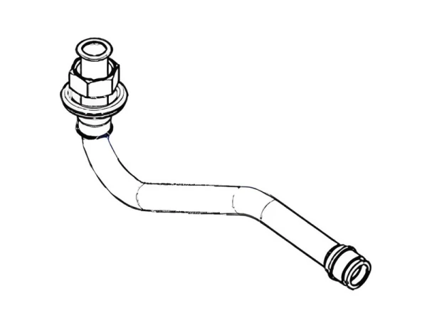 Патрубок обратной гидролинии для котлов Bosch/Buderus/Junkers U022/ZWA24 (Артикул: 87161217310)