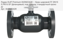 Ридан RJIP Premium 065N0242R — Кран шаровой FF DN100 PN16 GF (фланцевый, под привод, стандартный проход)