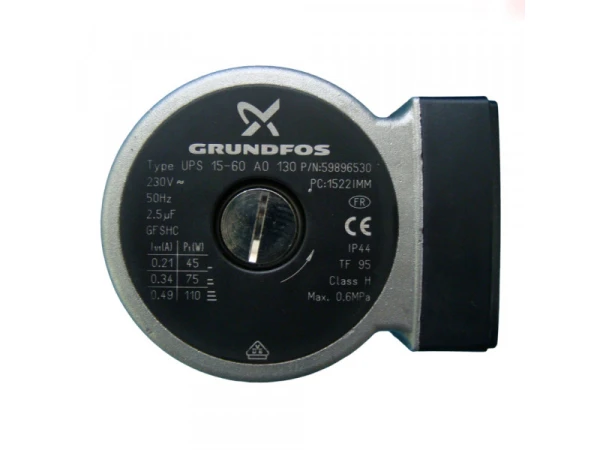 Голова циркуляционного насоса Grundfos UPS 15-60 для котлов Immergas Avio, Zeus, Maior (артикул 1.015610-2)