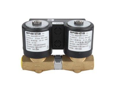 Двойной электромагнитный клапан Brahma GVC10*1/2*S*S 13991920