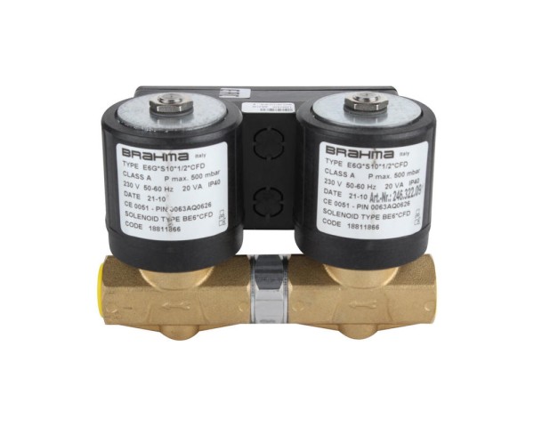 Двойной электромагнитный клапан Brahma GVC10*1/2*S*S 13991920