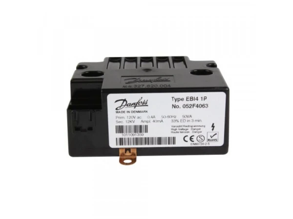 Трансформатор розжига Danfoss EBI4 1P (052F4063) для газовых и жидкотопливных горелок, 12 кВ, 120 В