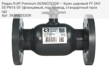 Ридан RJIP Premium 065N0252GR — Кран шаровой FF DN150 PN16 GF (фланцевый, под привод, стандартный проход)