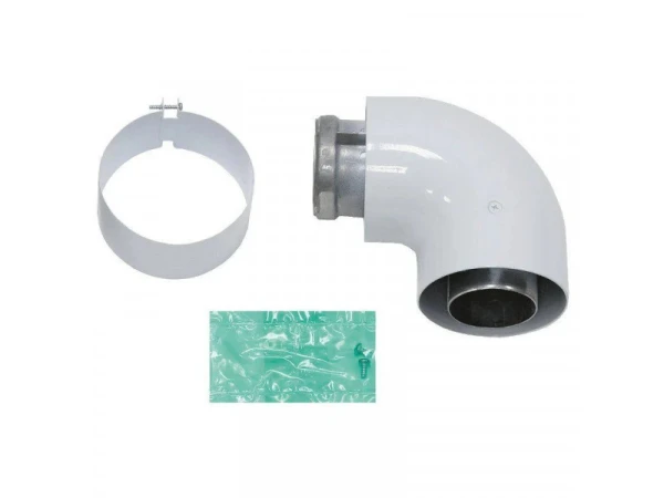 Отвод 90° Vaillant для коаксиальных дымоходов DN60/100 мм, артикул 303808