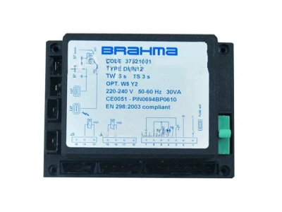Блок управления горением Brahma DMN12 (220В, 50/60Гц, 3 сек, артикул 37521001)