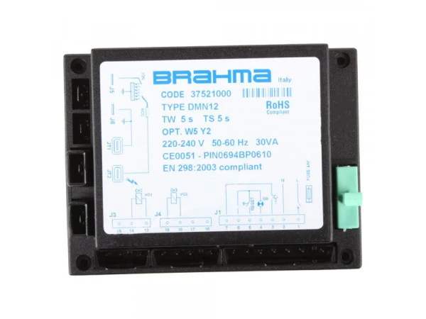 Блок управления горением Brahma DMN12 (220В, IP00, Европа) Артикул: 37521000
