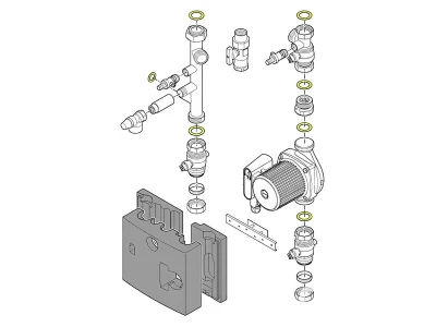 Комплект уплотнительных прокладок для котлов Viessmann WB2B, 80-105 кВт (Артикул: 7828923)