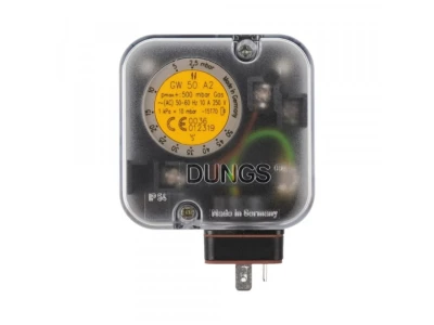 Реле давления газа Dungs GW50-A2 (артикул 7747209771) для котлов Buderus, диапазон 2.5-50 мбар, IP54