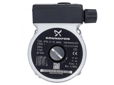 Двигатель циркуляционного насоса Grundfos 15-50, 75 Вт, 230В, 50Гц, IP44, для котлов Ferroli (39818450.DV)