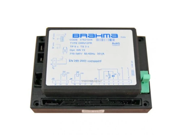 Блок управления горением Brahma DMN12PR (220-240В, газовые/жидкотопливные, прерывистый режим) Артикул: 37521005