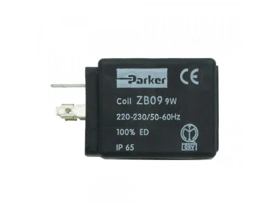 Электромагнитная катушка (соленоид) Parker ZB09, 9 Вт, 220 В, IP65, для горелок Baltur TBL, TBML (артикул 95277)