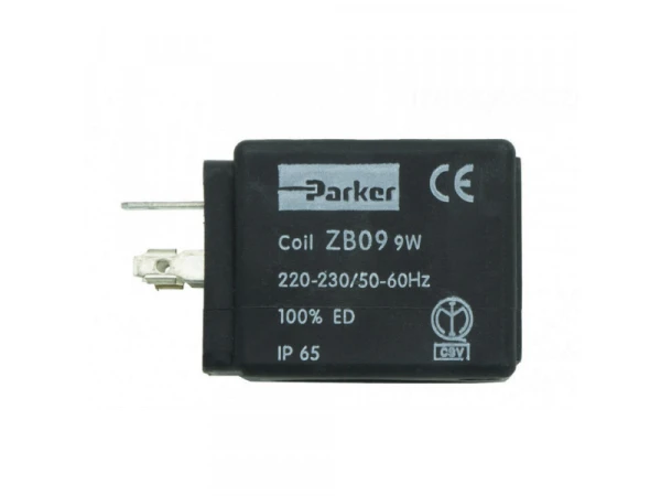 Электромагнитная катушка (соленоид) Parker ZB09, 9 Вт, 220 В, IP65, для горелок Baltur TBL, TBML (артикул 95277)