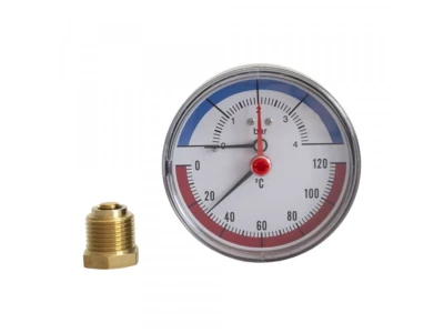 Термоманометр Buderus 87399302160 для котлов отопления (0-120°C, 0-4 бар)