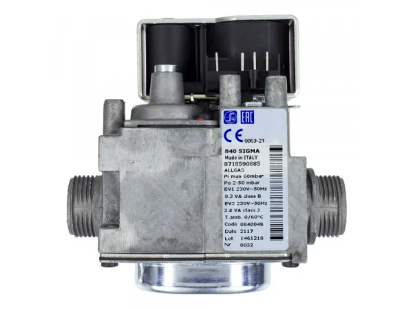 Газовый клапан SIT 840 Sigma, артикул 0.840.048, многофункциональный, для котлов Buderus до 60 кВт, SIT