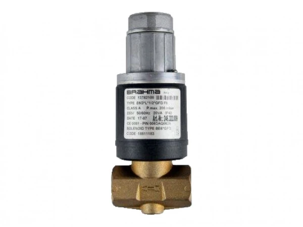 Электромагнитный клапан Brahma E6G*L*1/2*GFDF8, 230В, 200 мбар, IP40, артикул 13782100