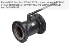 Ридан RJIP Premium 065N4286TR — Кран шаровой FF DN80 PN25 (фланцевый, с рукояткой, стандартный проход)