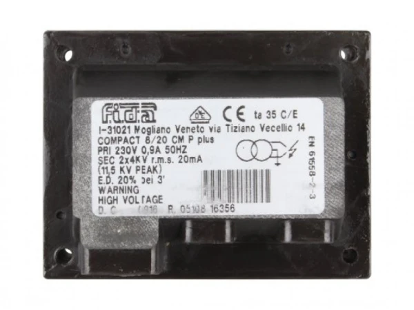 Трансформатор розжига Fida Compact 8/20 CM P plus (230В, 20мА, 2х4кВ) для котлов Lamborghini, артикул 04036120