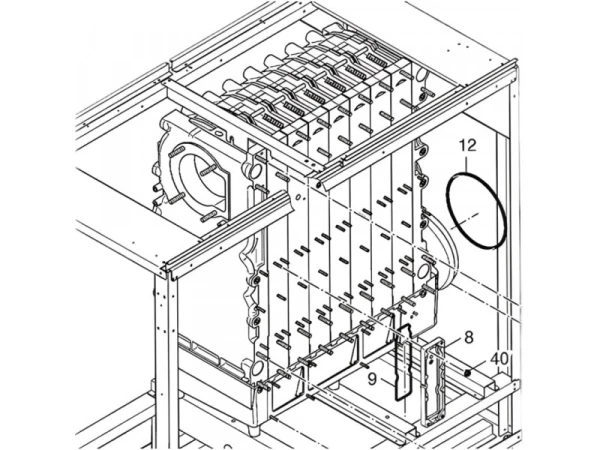 Теплообменник GB402 для котлов Bosch, Buderus (6 секций) - Артикул: 87185721450
