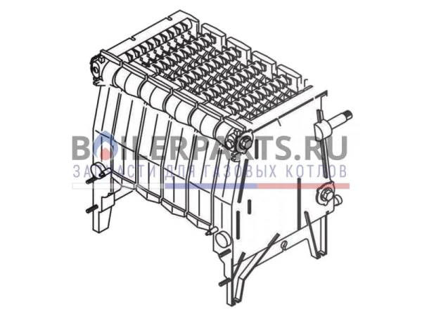 Котловой блок Bosch/Buderus 5 секций в сборе, артикул 67900358