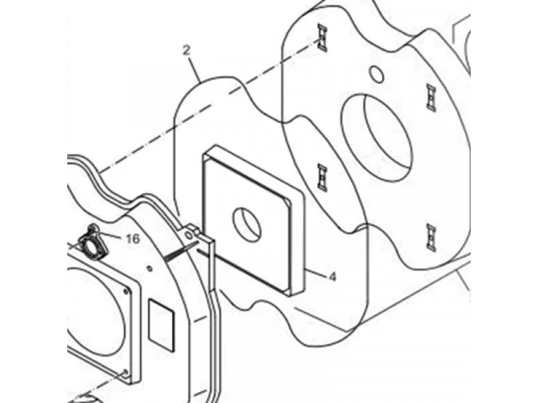 Изоляция двери котлов Bosch, Buderus GE315 (Арт. 63004288)