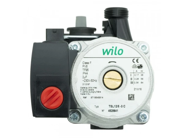 Циркуляционный насос Wilo в сборе для котлов Bosch WBN 6000/2000, Buderus Logamax U072 (против часовой стрелки), артикул 87186481810
