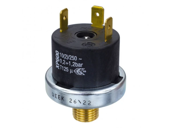 Реле давления воды Hermann 49003163, диапазон 0,2-1,2 бар, резьбовое подключение 1/4", 3 контакта