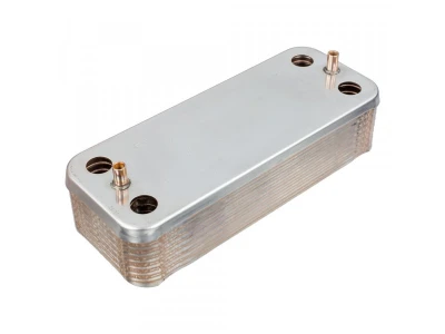 Теплообменник вторичный Zilmet 17b1901630, 16 пластин, для котлов Baltgaz, Baxi, Demrad, Kentatsu, 24-28 кВт