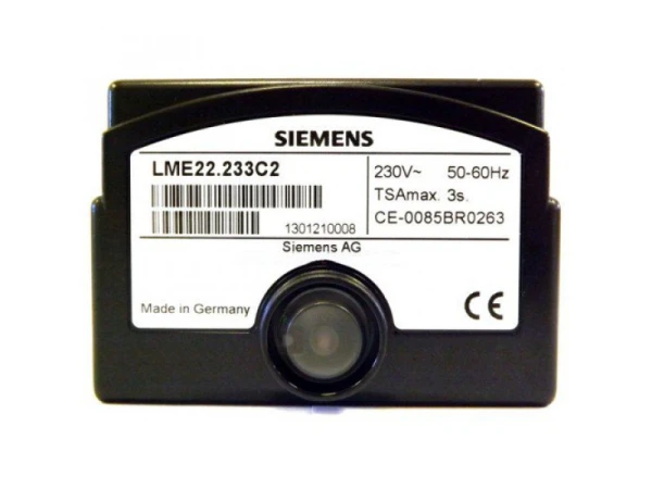 Автомат горения Siemens LME22.233C2 для 2-ступенчатых газовых и комбинированных горелок, с контролем пламени по ионизации или фотодатчику