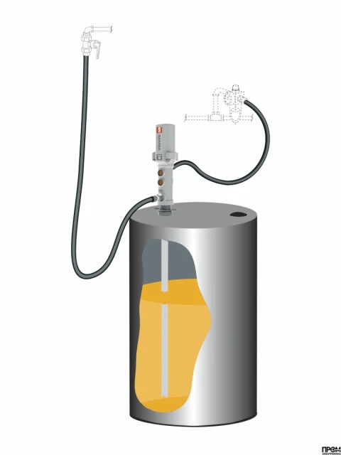 Комплект для откачки масла из бочки 205 л с насосом PM4 379404 SAMOA