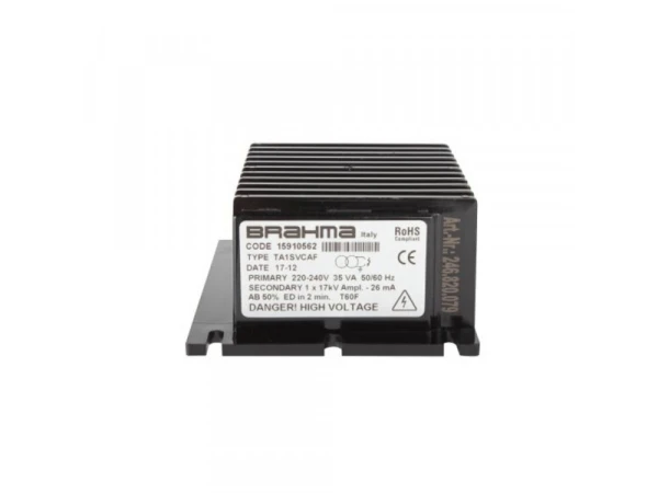 Трансформатор розжига Brahma TA1SVCAF (15910562) для газовых, дизельных горелок и котлов, 15 кВ, 50/60 Гц, 220 В
