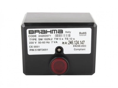 Блок управления горением Brahma SM192N.2 (24283971) - для атмосферных газовых горелок, 230В