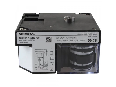 Сервопривод Siemens SQN91140B2799 для воздушной заслонки котлов F.B.R. (артикул 183640)