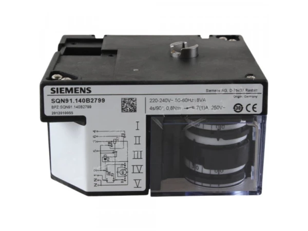 Сервопривод Siemens SQN91140B2799 для воздушной заслонки котлов F.B.R. (артикул 183640)
