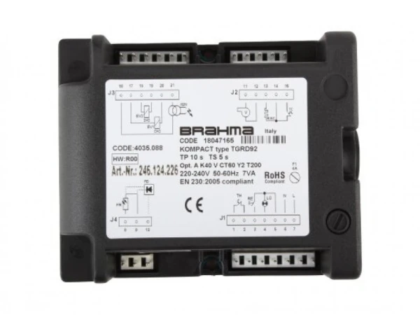 Менеджер горения Brahma TGRD92 (18047165) для газовых и жидкотопливных горелок, IP00