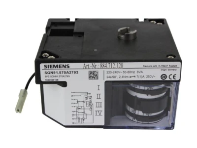 Сервопривод Siemens SQN91.570A2793 для котлов Riello, 2.4 Нм, 220-240В, 24 сек/90°, IP40