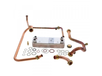 Пластинчатый теплообменник Vaillant T3, T4 (065034) с переходниками, 24 кВт, 14 пластин