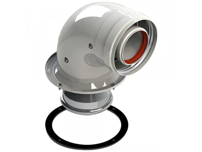 Уголок 90° Protherm 60/100 мм с ревизионным отверстием, алюминиевый (Артикул: 3003202780)