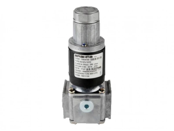 Электромагнитный клапан Brahma EG15*L*GMO, 220-240В, 250 мбар, ½", 8 м³/ч, IP40