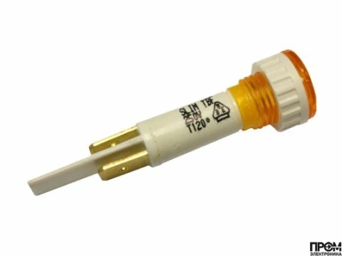 Индикаторная лампа оранжевая круглая