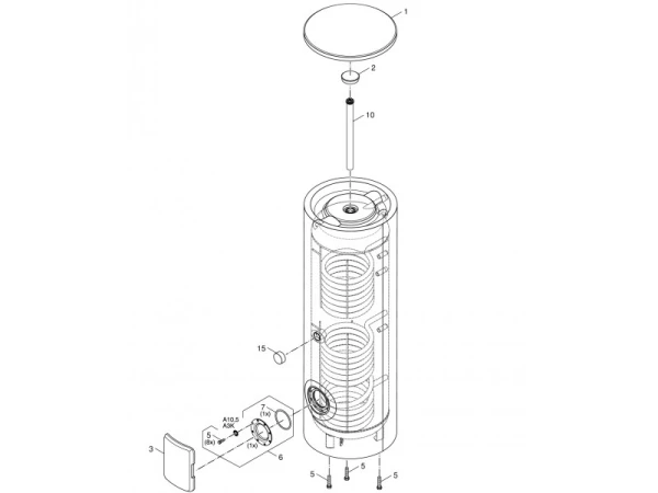 Комплект дополнительной термоизоляции для котлов Bosch, Buderus, Junkers (SM400/SF750/3-80) - Артикул 87182230600