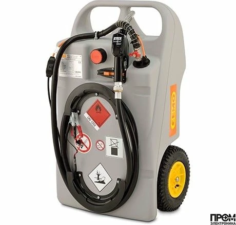 Мобильный резервуар для ДТ 100 л с электронасосом 12В, пистолет CEMO 11102