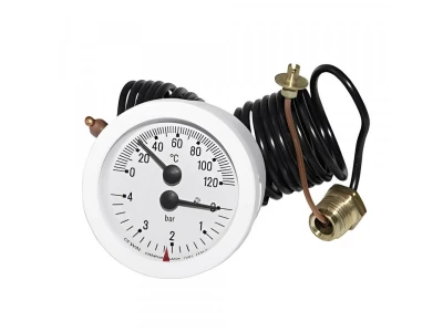 Термоманометр Cewal T+G 510 (0-4 бар / 0-120°C) для котлов Bosch, Buderus, Dakon, артикул 87381018530