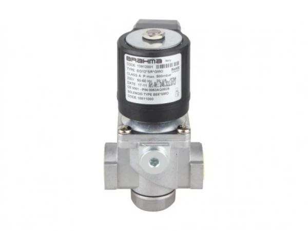 Электромагнитный клапан Brahma EG12*SR*GMO 13912001 для газовых горелок, 230В, 1/2", IP54