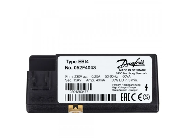 Трансформатор розжига Danfoss EBI4 052F4043 для котлов Elco, 7.5 кВ, 40 мА, 230 В