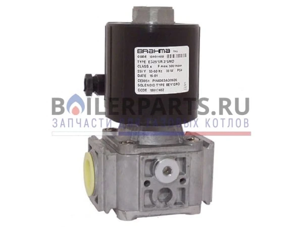 Электромагнитный клапан Brahma EG25*S.3*GMO, 230В, 33Вт, Rp 3/4\", 500 мбар, IP54, артикул 13930000