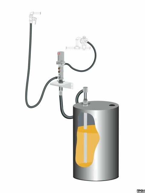 Комплект для откачки масла из бочки 205 л с насосом PM4, коэф. 3:1 SAMOA 379400