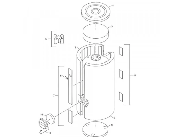 Теплоизоляционный комплект 100 мм для котлов Bosch/Buderus (артикул 8718541667)
