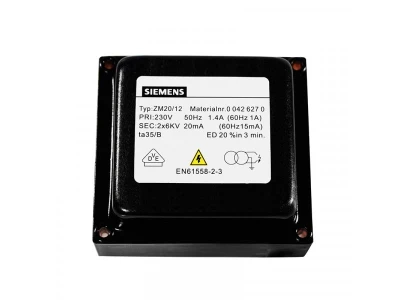 Трансформатор розжига Siemens ZM 20/12 (230В, 20мА, 2х6кВ) Артикул: 36432012