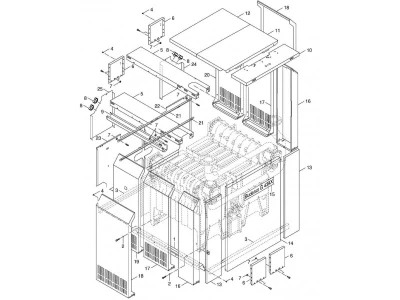 Теплоизоляция 10 секций для котлов Bosch Buderus GE434 (арт. 63240032)